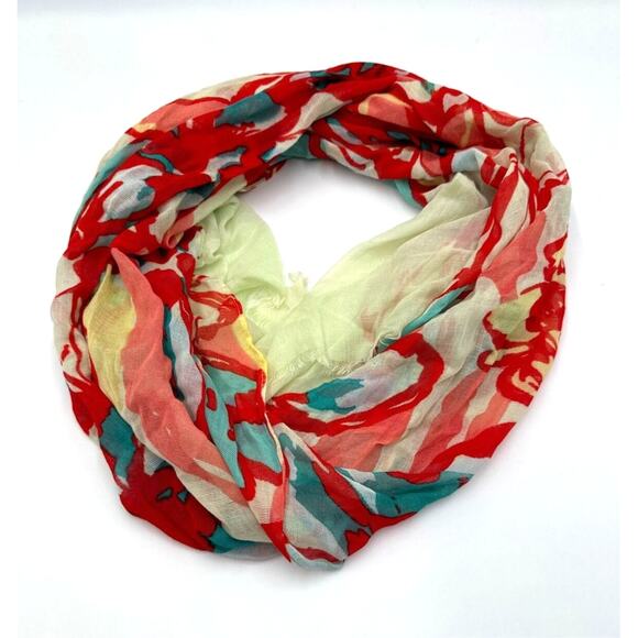 Collection Eighteen Soft Fringe Floral Scarf - Multi-Color Viscose - Picture 1 of 6